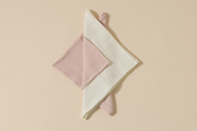 Lot de 2 Langes en Mousseline 75x75cm- Rose et Creme
