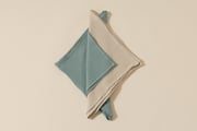 Lot de 2 Langes en Mousseline 75x75cm - Beige et Olive