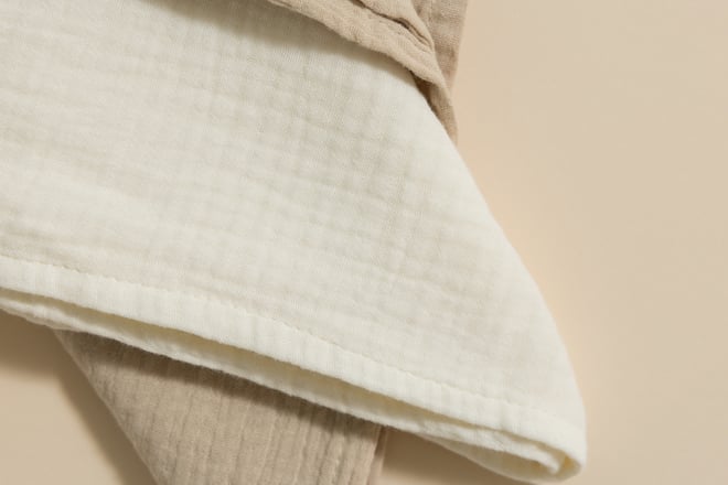Conjunto de 2 Muselinas - Beige y Crema