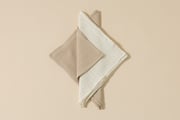 Lot de 2 Langes en Mousseline - Beige et Crème