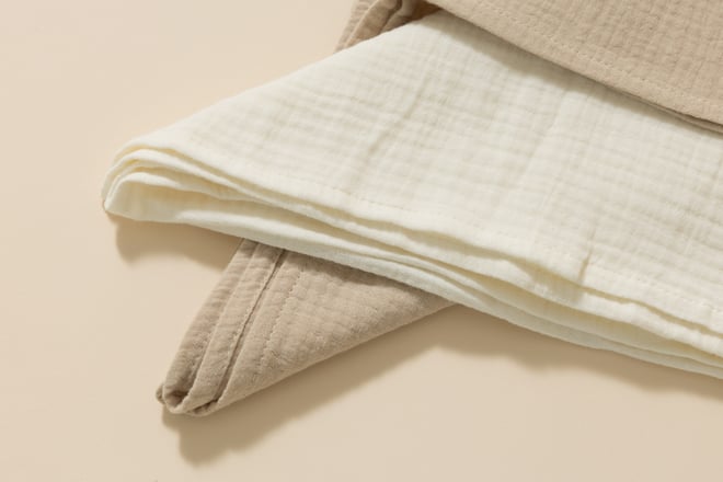 Conjunto de 2 Muselinas - Beige y Crema