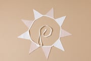 Guirlande Triangles en Lin Blanc et Rose