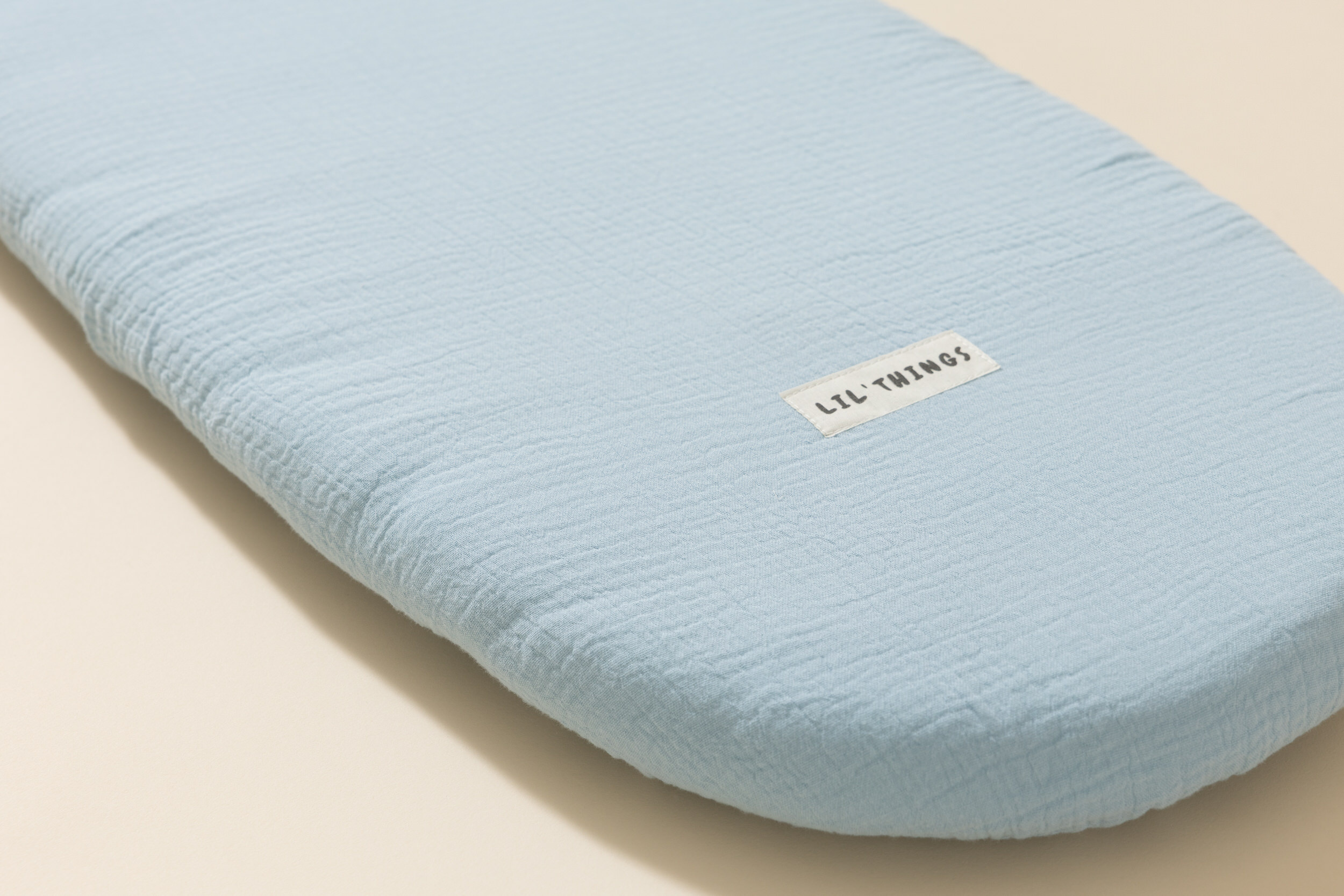 - Drap Housse en Mousseline pour Couffin - Bleu - Bleu (Mon Lit Cabane) - Image 1