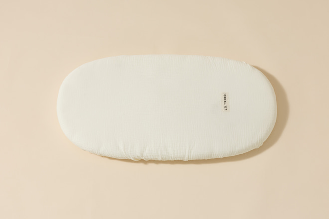 Muslin Fitted Sheet for Moses Basket - Beige