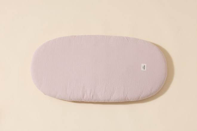 Muslin Fitted Sheet for Moses Basket - Pink