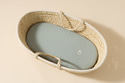 Muslin Fitted Sheet for Moses Basket - Mint