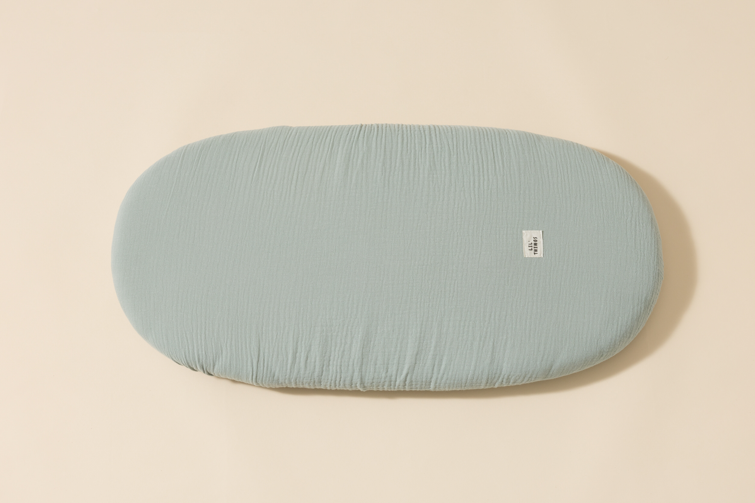Muslin Fitted Sheet for Moses Basket - Mint Muslin Fitted Sheet for Moses Basket - Mint