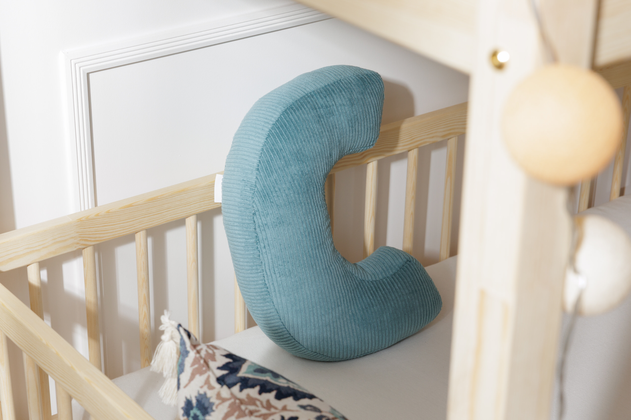 Letter Cushion C - Blue Corduroy Letter Cushion C - Blue Corduroy