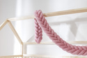 Vintage Pink Fishtail Braided Bed Bumper