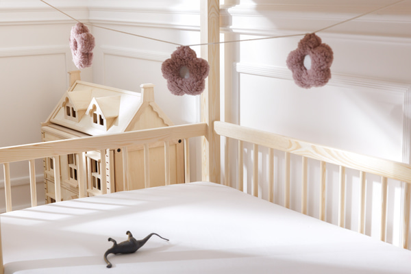 Bouclé-Gänseblümchen-Girlande - Rosa