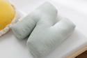 Letter Cushion N - Water Green Corduroy
