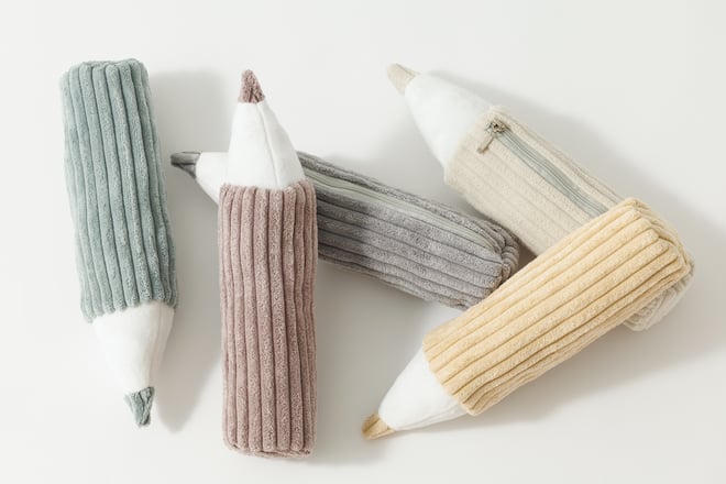Astuccio in Velluto a Coste Off White