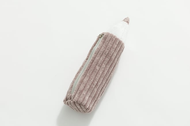 Astuccio in Velluto a Coste Grigio Mirtillo