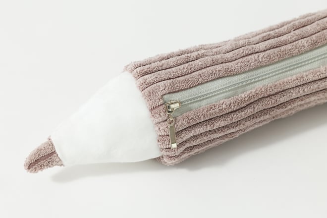 Astuccio in Velluto a Coste Grigio Mirtillo