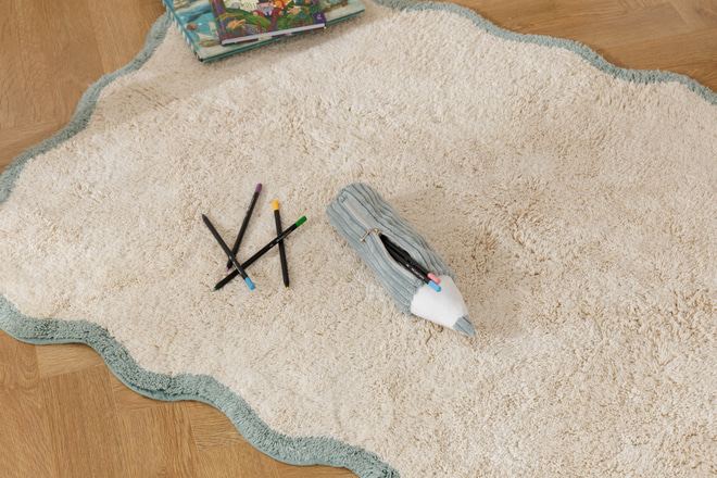 Trousse à Crayons en Velours Côtelé Peppermint