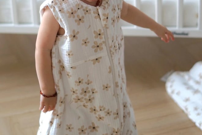 Schlafsack mit Füßchen - Lila