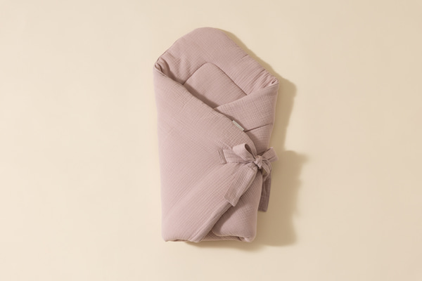 Zavinovací spací pytel z mušelínu - Dusty Pink