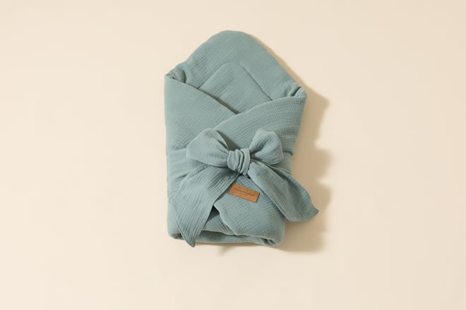 Babyschlafsack aus Musselin - Oliv
