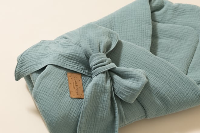 Babyschlafsack aus Musselin - Oliv