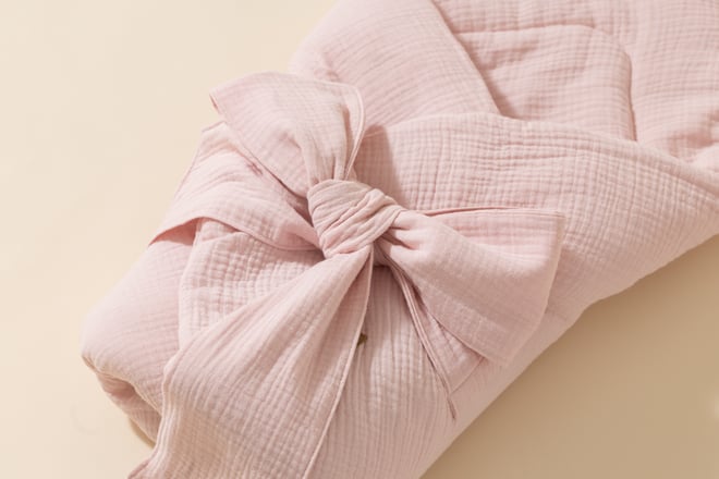 Gigoteuse d'Emmaillotage en Mousseline - Rose