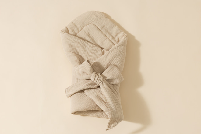 Saco De Dormir Envolvente De Muselina - Warm Beige