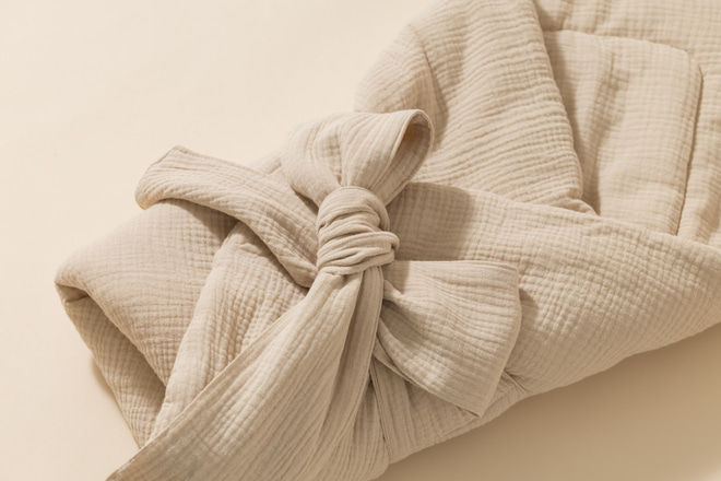 Saco De Dormir Envolvente De Muselina - Warm Beige