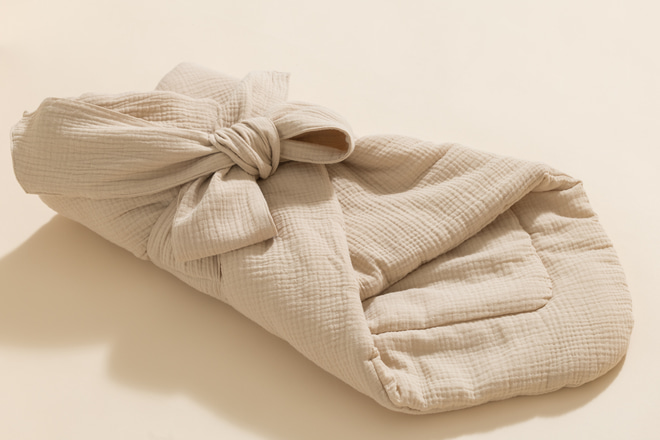 Saco De Dormir Envolvente De Muselina - Warm Beige