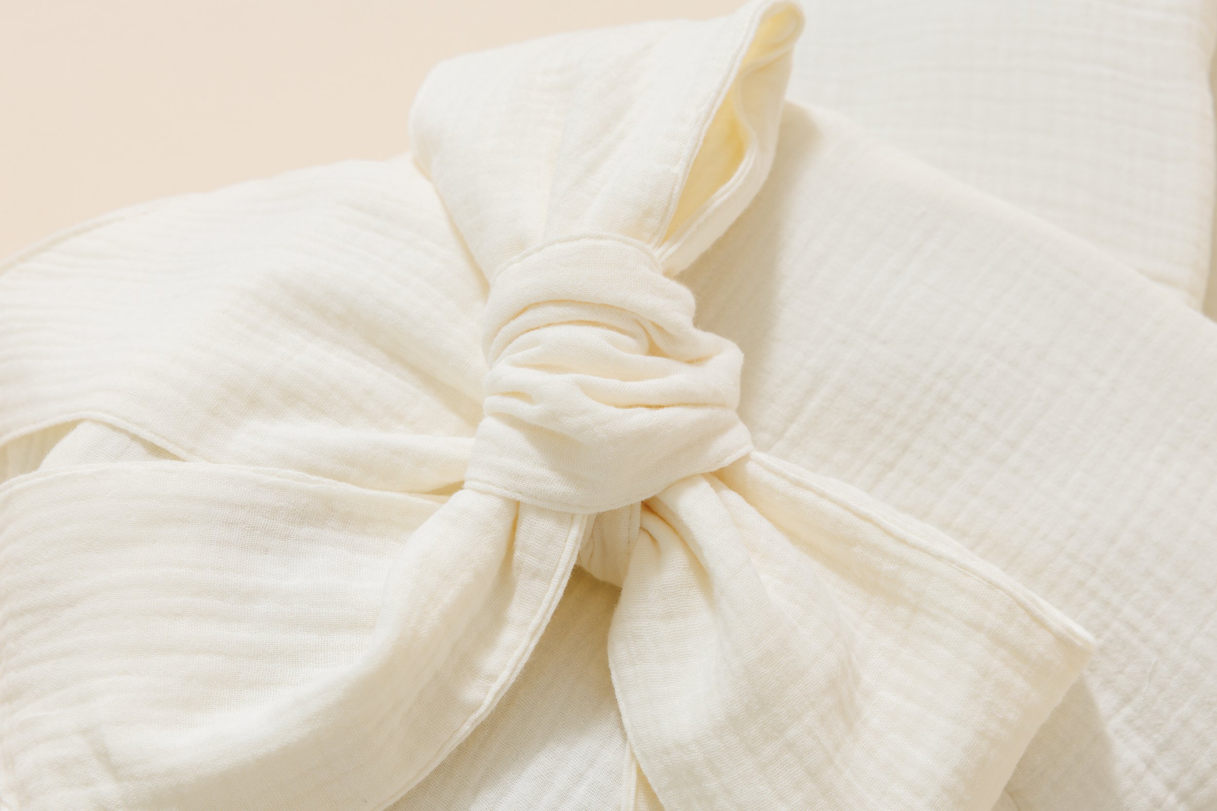 Babyschlafsack aus Musselin - Creme Babyschlafsack aus Musselin - Creme