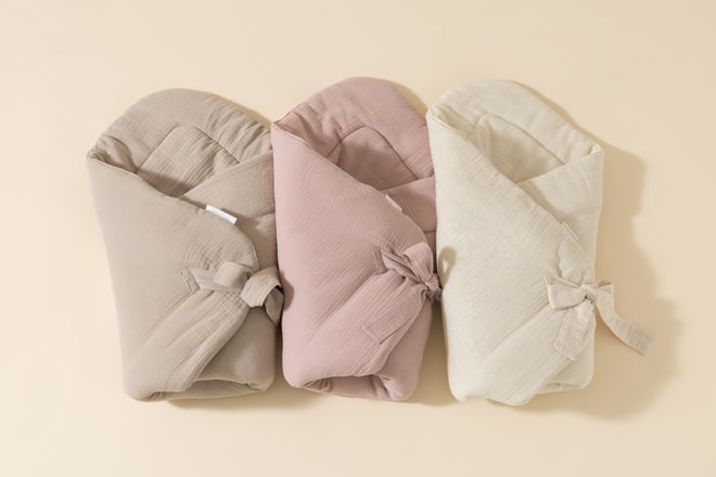 Saco De Dormir Envolvente De Muselina - Rosa Empolvado
