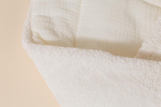 Boucle Vanilla Swaddle