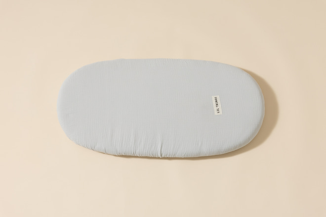 Muslin Fitted Sheet for Moses Basket - Grey