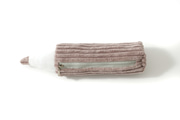 Magenta Grey Corduroy Pencil Case