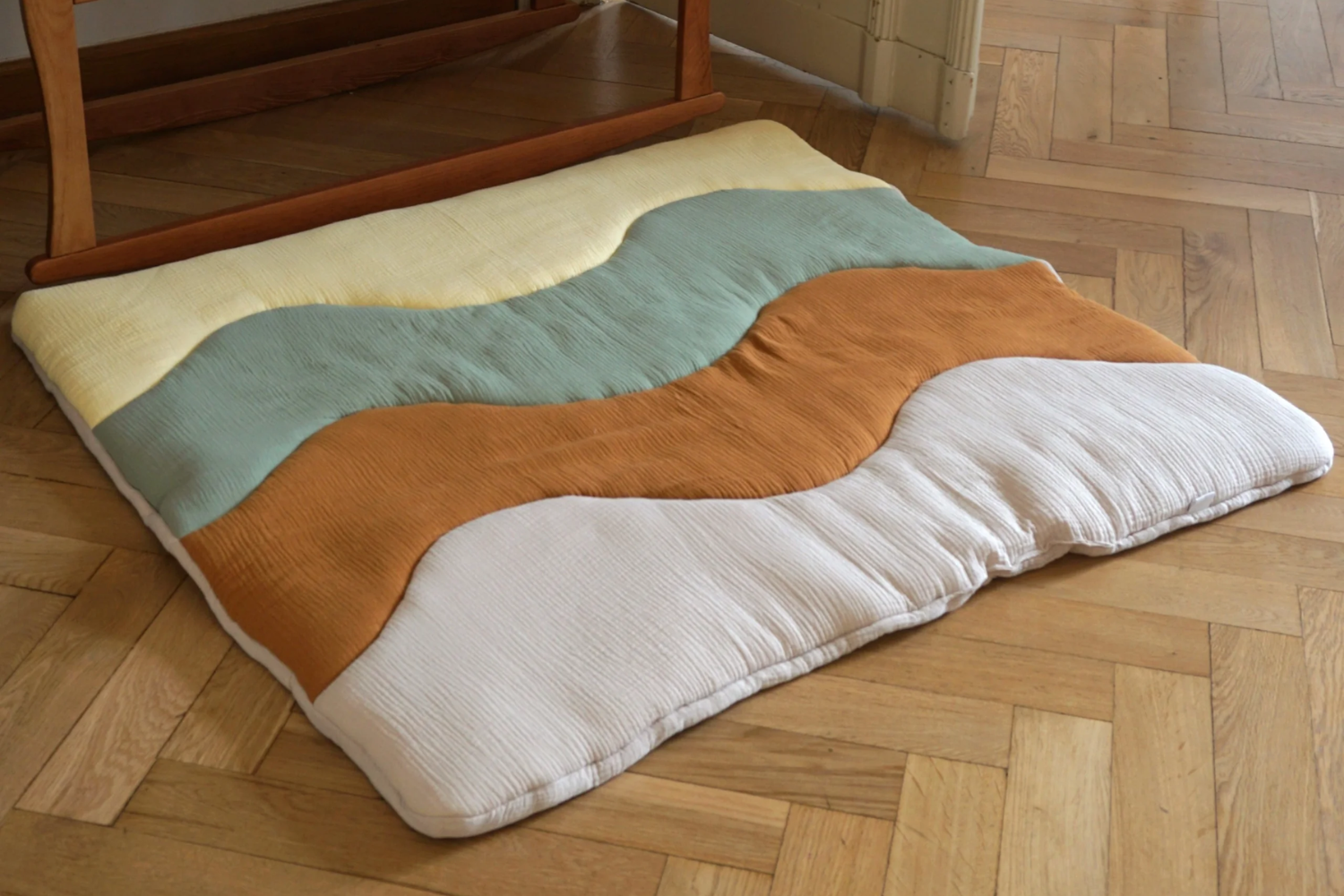 Tapis d'éveil en Mousseline - Sauge Tapis d'éveil en Mousseline - Sauge