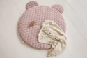 Velvet Bear Mat - Pink