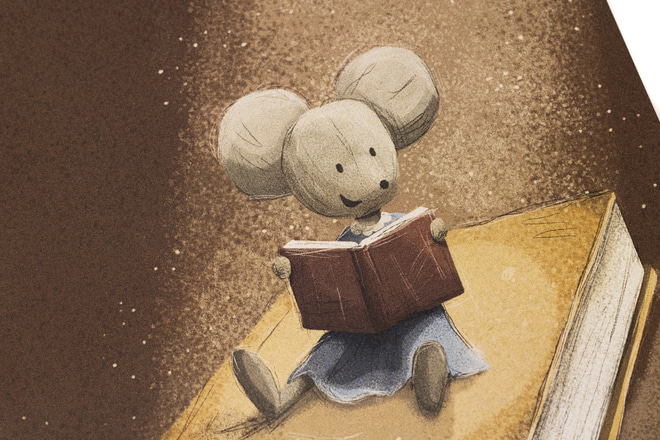 Affiche Souris et Livres