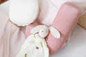 Coussin Lettre J - Velours Côtelé Rose