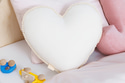 Coussin Coeur Boho Vanille