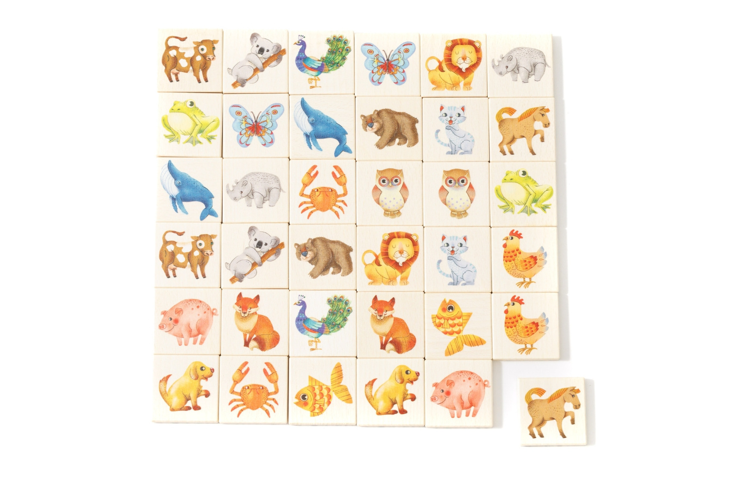Jouet En Bois - Jeu de Mémoire Animaux Jouet En Bois - Jeu de Mémoire Animaux