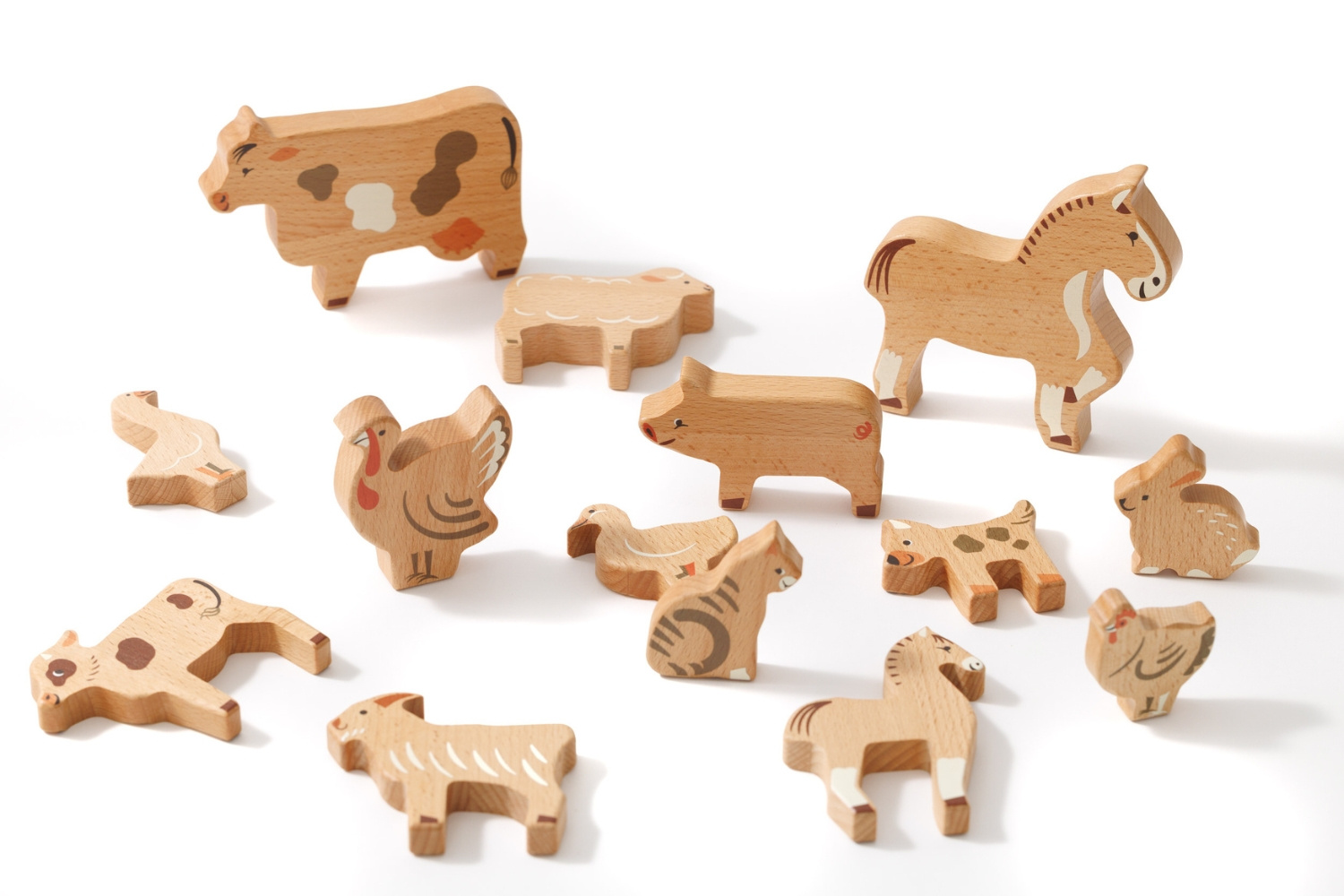 Jouet En Bois - Set Animaux de la Ferme Jouet En Bois - Set Animaux de la Ferme