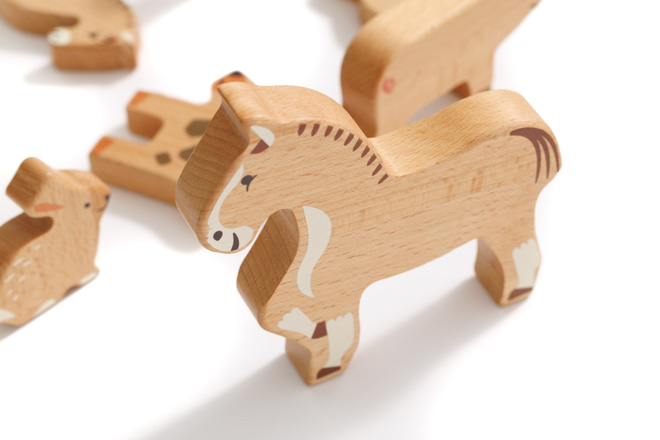 Jouet En Bois - Set Animaux de la Ferme