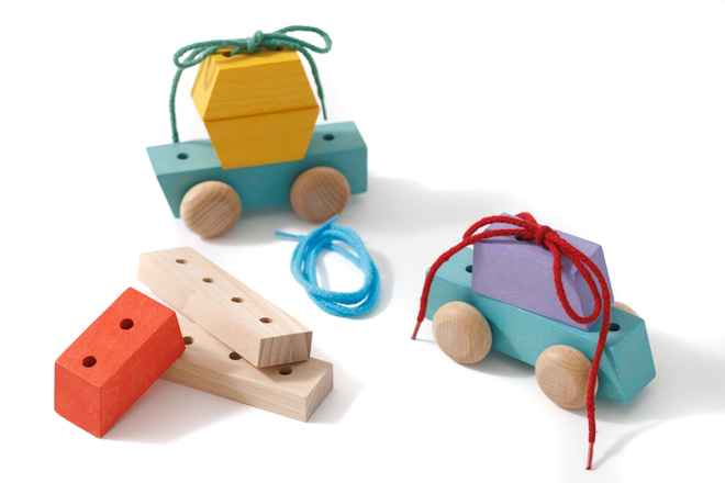 Jouet En bois - Camion Briques
