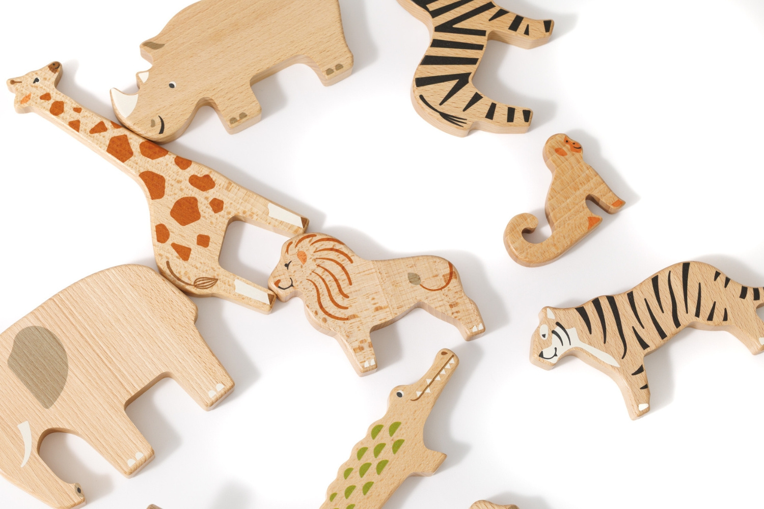 Jouet En Bois - Set Animaux Sauvages Jouet En Bois - Set Animaux Sauvages