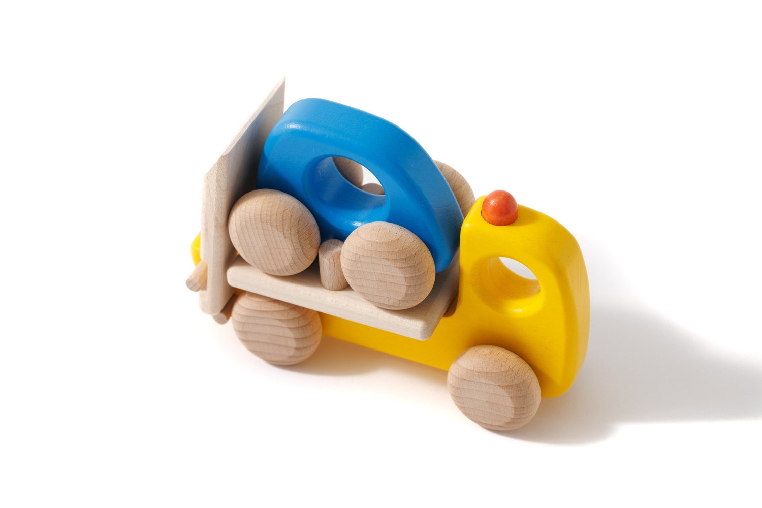 Jouet en bois - Dépanneuse Jaune Jouet en bois - Dépanneuse Jaune