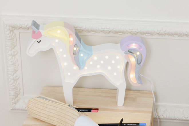Lampa Little Lights jednorožec Magic Rainbow LED