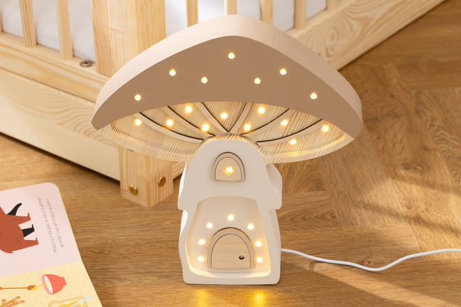 Lampa Little Lights houby cappuccino LED