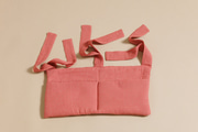 Pochette de Rangement Lit - Corail à Pois Dorés