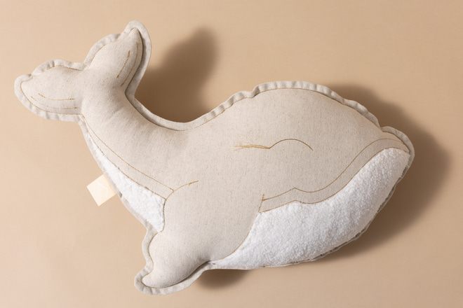 Coussin Baleine en Lin