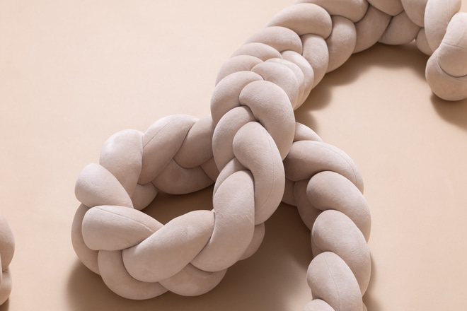 Pletený mantinel postýlky 3 Klasy – Beige