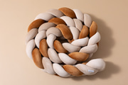 Pletený mantinel postýlky 3 Klasy – Cappuccino, Beige, Cannelle