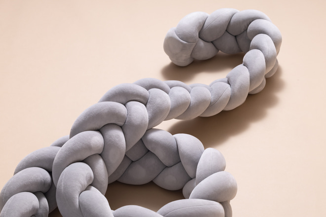 Classic Grey Bed Bumper - 3 Ropes